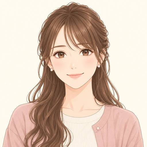 ロングヘアの女性のイメージイラスト